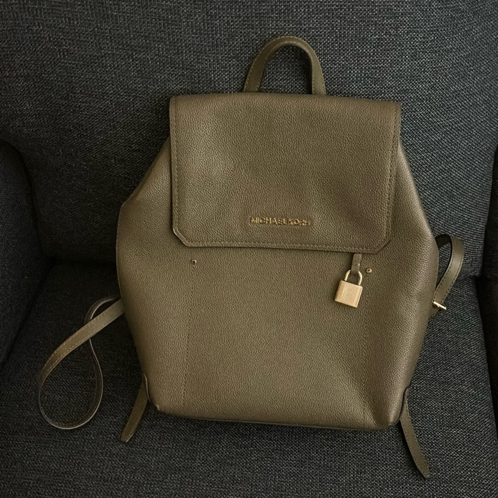 Michael Kors Olive/military Green Backpack